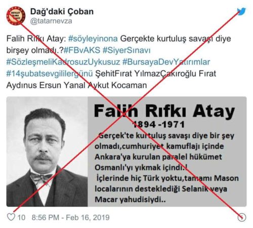 Falih Rıfkı Atay Kurtuluş Savaşı gerçekten olmadı