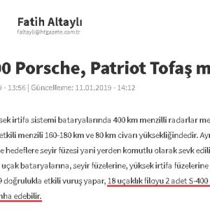 Fatih Altaylı'nın S400 Sistemi İle Hatalı Bilgilere Yer Verdiği Köşe Yazısı