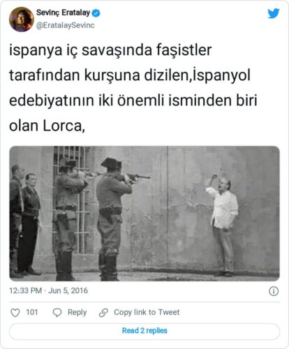 federico garcia lorcanin kursuna dizildigi an