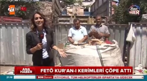 fetö Kuranı çöpe attı