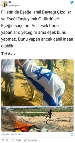 filistinde esege israil bayragi cizdiler