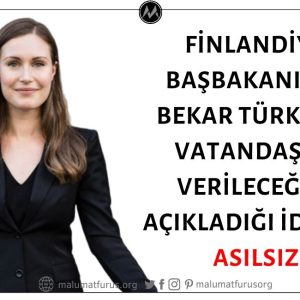 Finlandiya Başbakanı Sanna Marin'in Bekar Türklere Vatandaşlık Vereceğini Açıkladığı İddiası Trolleme Ürünü
