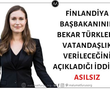 Finlandiya Başbakanı Sanna Marin'in Bekar Türklere Vatandaşlık Vereceğini Açıkladığı İddiası Trolleme Ürünü
