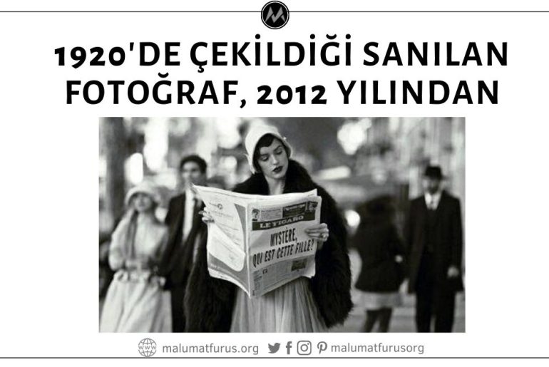 1920 Yılında Paris Sokaklarında Poz Veren Bir Modele Ait Olduğu Sanılan Fotoğraf 2012 Yılından