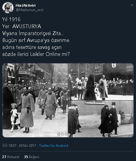 Fotoğraftaki Avusturya Kralının Eşini Kara Çarşafa Soktuğu İddiasını iİçeren Paylaşım