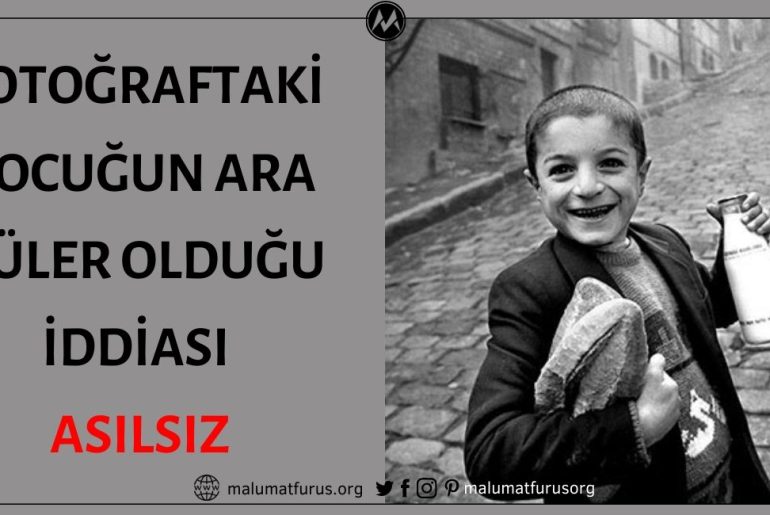 Fotoğraftaki Elinde Süt ve Ekmek Bulunan Çocuğun Ara Güler Olduğu İddiası Asılsız