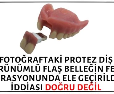 Fotoğraftaki Protez Diş Görünümlü Flaş Belleğin FETÖ Operasyonları Sırasında Ele Geçirildiği İddiası Asılsız