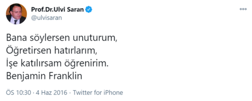 Bana söylersen unuturum Bana öğretirsen hatırlarım