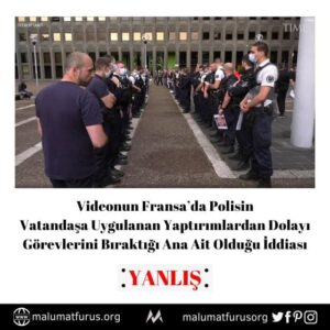 fransa polis eylemi