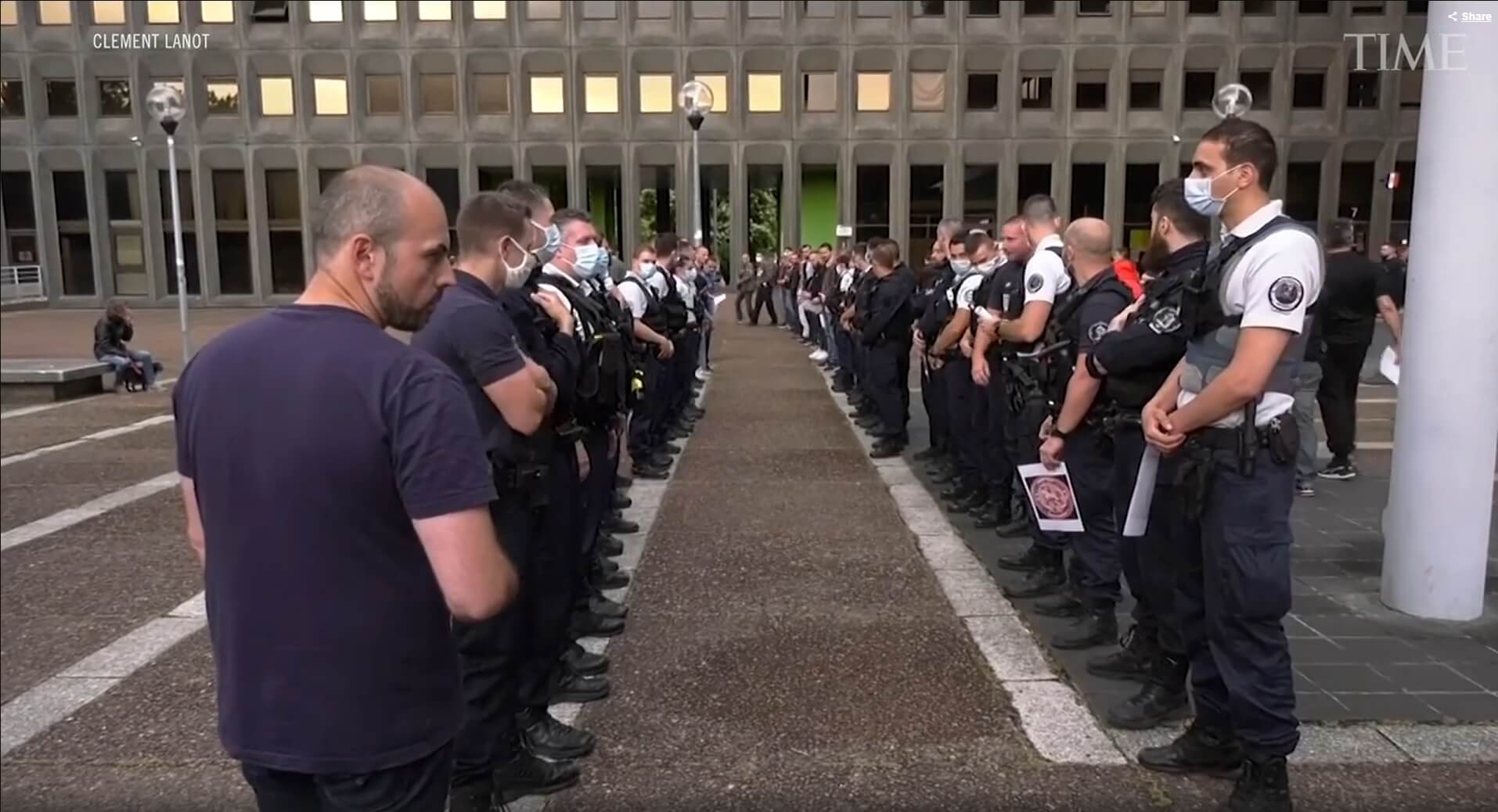 fransa polis protestosu