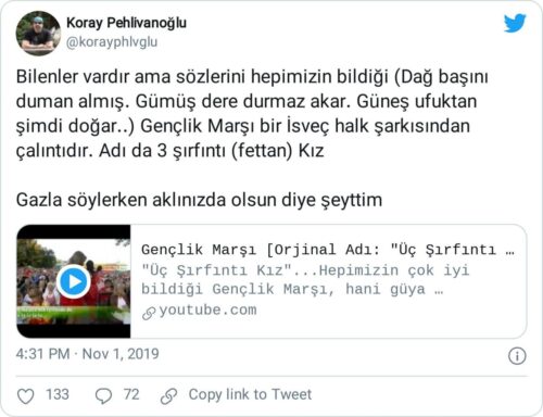 gençlik marşı isveç marşından