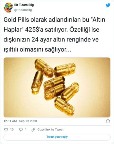 gold pills altin haplar