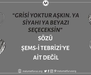 “Grisi Yoktur Aşkın. Ya Siyahı Ya Beyazı Seçeceksin” Sözünün Şems'e Ait Olduğu İddiası Doğru Değil