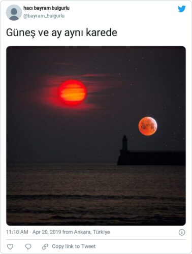 güneş ay aynı karede