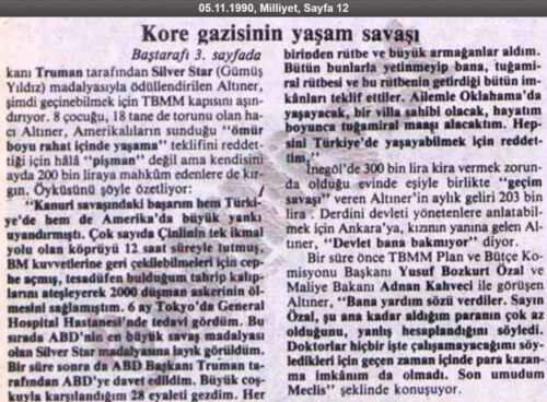 kore gazisinin yaşam savaşı