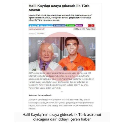 ilk türk astronot halil kayıkçı