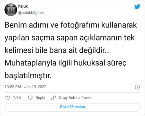 haluk bilginer aciklama