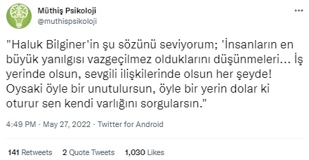 haluk bilginerin su sozunu seviyorum