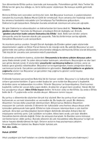 haluk levent elfida açıklama