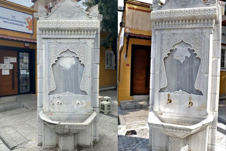 hamidiye çeşmesi restorasyon öncesi sonrası