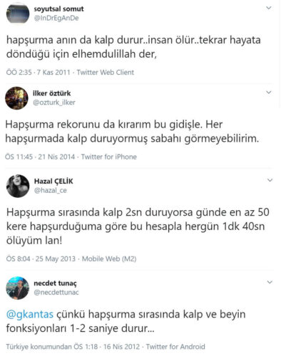 hapşırınca kalp durur