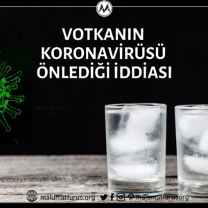 Saint Luke Hastanesi'nin 3 Mart 2020 tarihli yazısında, koronavirüsa karşı alkol (votka) tüketimini önerdiği iddiası doğru değil