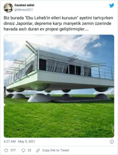 havada asılı duran ev