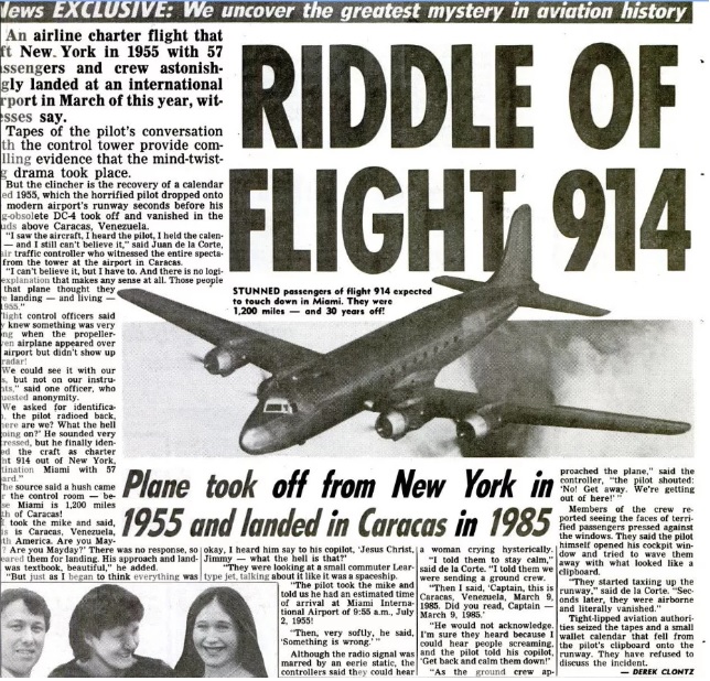 Havada Kaybolmasının Ardından 35 Yıl Sonra Tekrar Ortaya Çıktığı İddia Edilen Uçağa İlişkin Weekly World News'ta Yayınlanan Haber