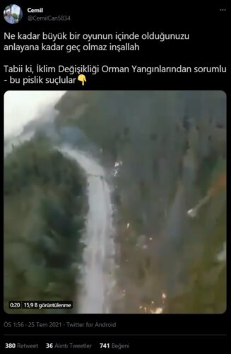 helikopterle orman yangını çıkaran