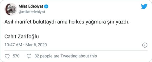 herkes yağmura şiir yazdı