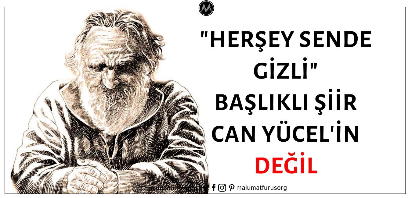 "Her Şey Sende Gizli" Başlıklı Şiirin Yazarının Can Yücel Olduğu İddiası Asılsız