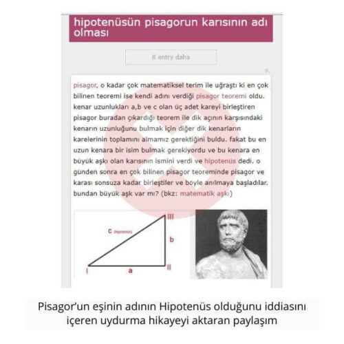 pisagorun karısının adı hipotenüs