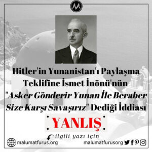 hitler yunanistanı paylaşalım ismet inönü