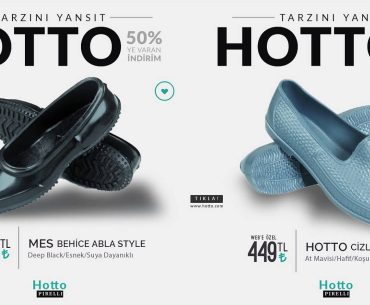 hotto kara lastik ayakkabi