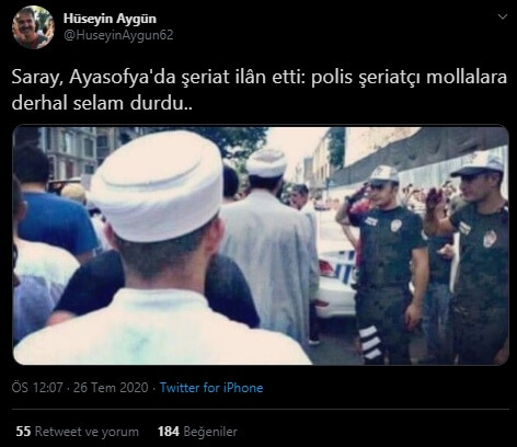 polis sarıklı cemaat selam