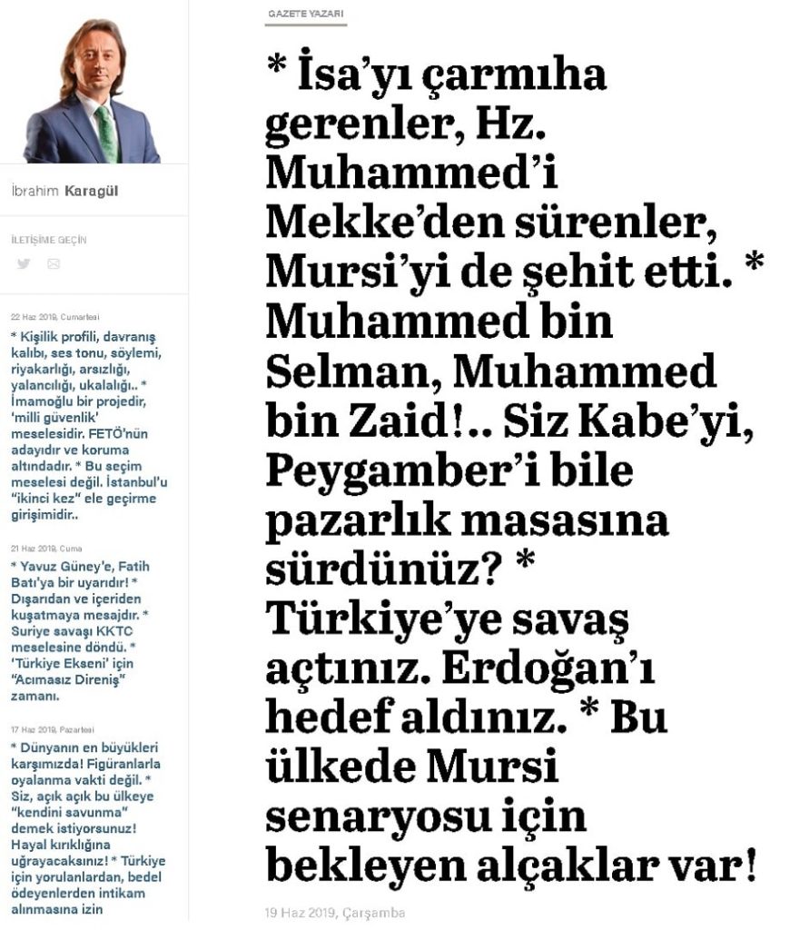 Yeni Şafak Gazetesi Köşe Yazarı İbrahim Karagül'ün En Uzun Başlıklı Köşe Yazısı Rekorunu Kırdığı Yazısı