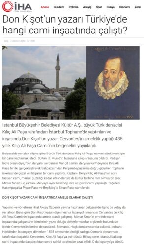 cervantes kılıç ali paşa camii