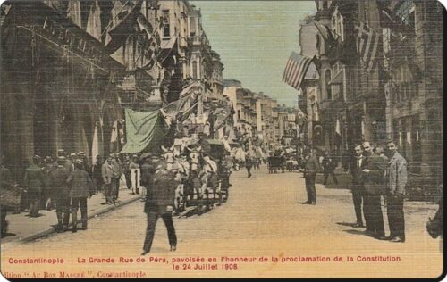 ikinci mesrutiyet kutlamalari istiklal caddesi