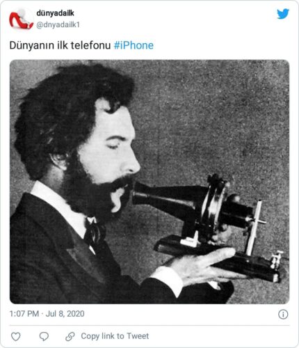 ilk telefon sanılan görsel