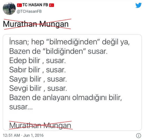 insan hep bilmediginden degil ya