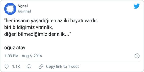 insanın yaşadığı 2 hayat vardır