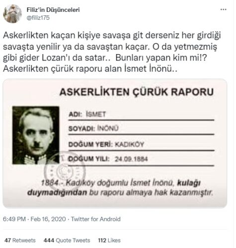 ismet inonu curuk raporu