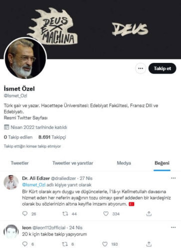 ismet ozel twitter