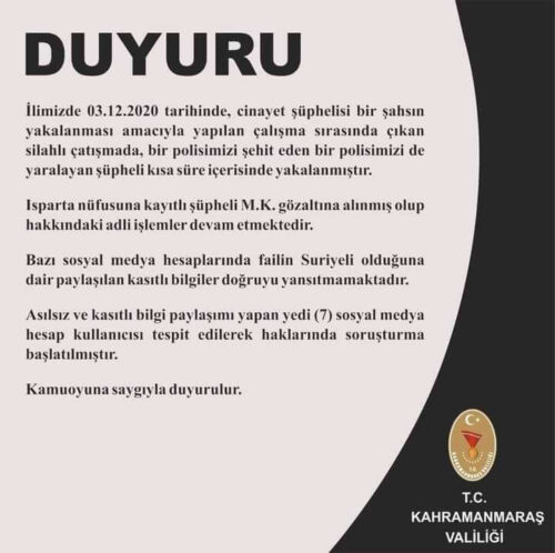 ısparta nüfusuna kayıtlı şüpheli