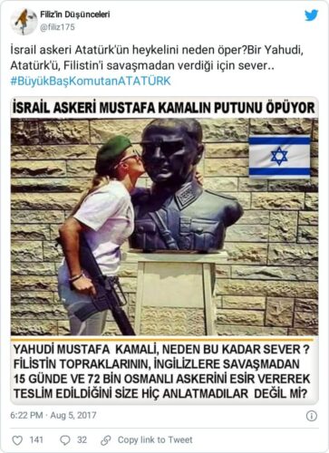 israil askeri atatürk heykeli