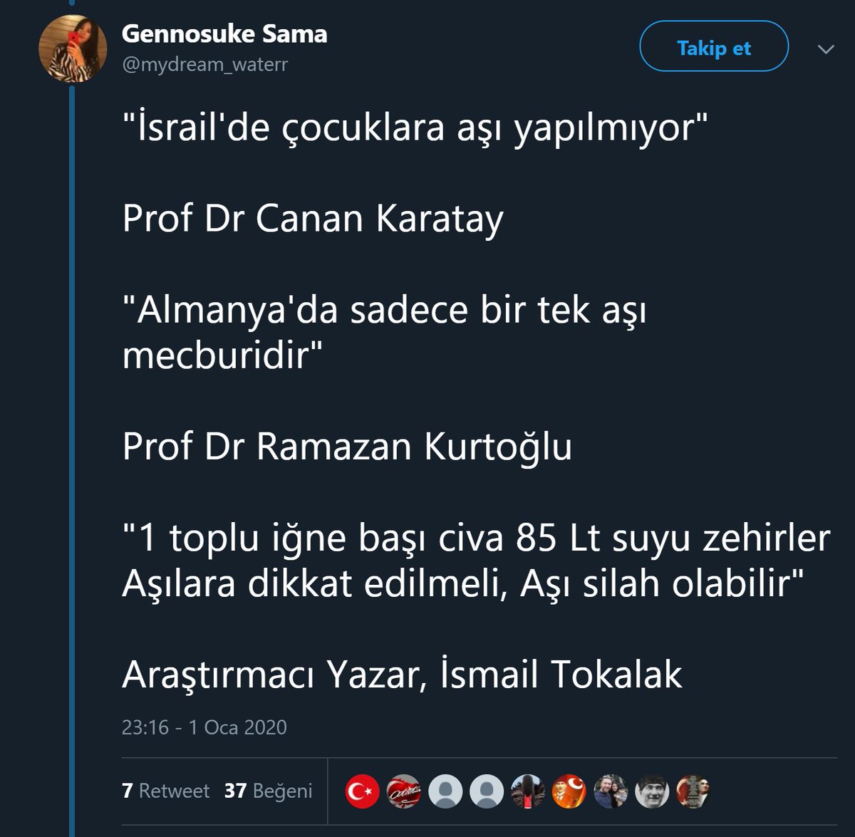 İsrail'de çocuklara aşı yapılmadığı iddiasını içeren tweet