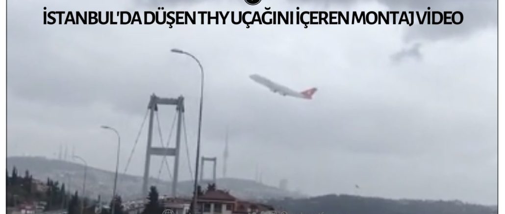 İstanbul'da Boğaziçinde Düşen THY Uçağını Gösteren Video Montaj Ürünüdür