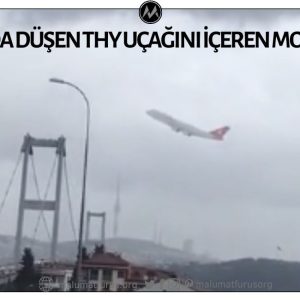 İstanbul'da Boğaziçinde Düşen THY Uçağını Gösteren Video Montaj Ürünüdür