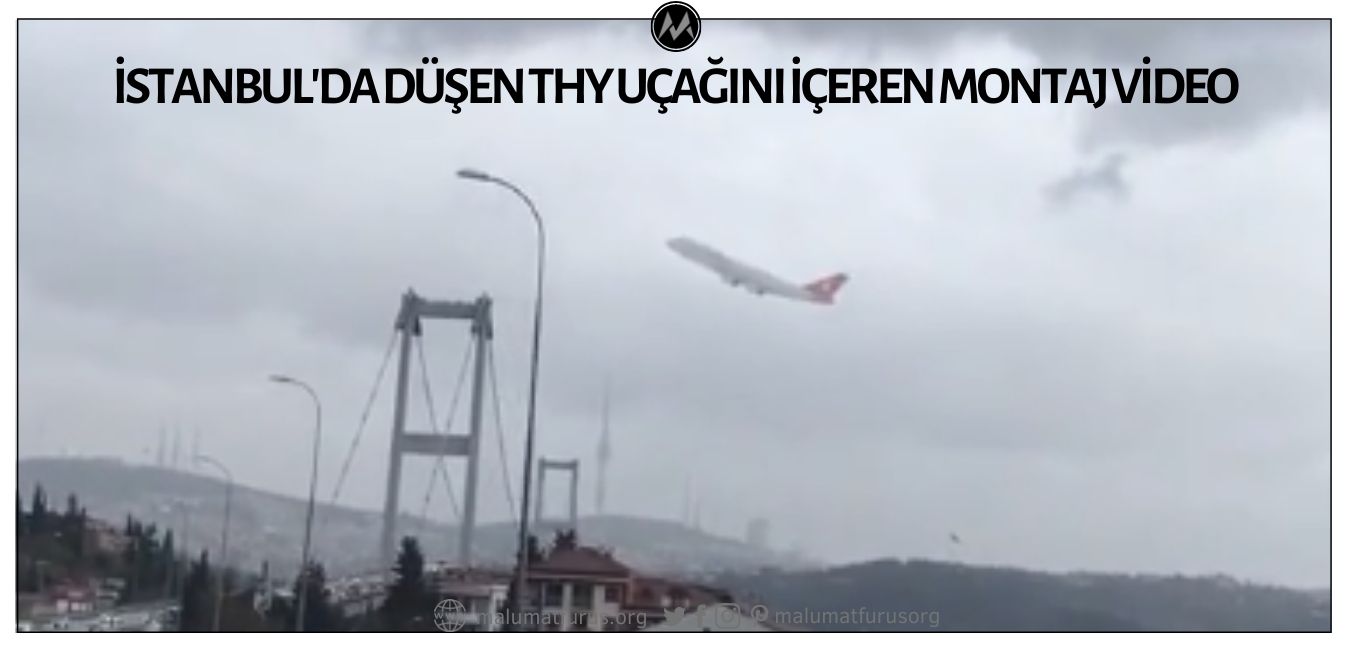 İstanbul'da Boğaziçinde Düşen THY Uçağını Gösteren Video Montaj Ürünüdür