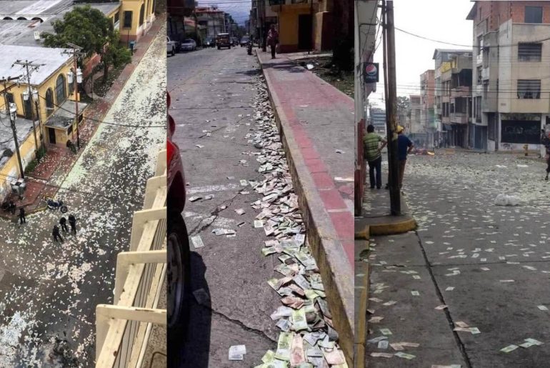 italya sokakta kağıt para